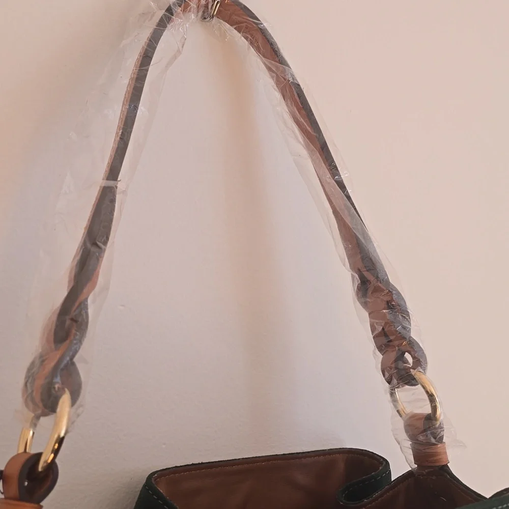 Dooney & Bourke Green Suede Bucket Bag - Picture 5 of 16